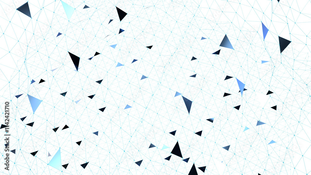 Poster abstract digital background of points and lines. glowing black plexus. big data. network or connecti