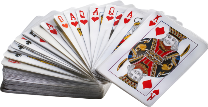 Fan of Playing Cards Deck of Cards Casino Game Gambling Cards Closeup