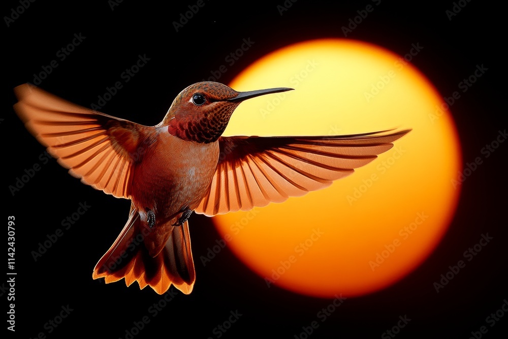 Poster A minimalist illustration of a soaring bird with clean, flowing lines against a soft gradient background