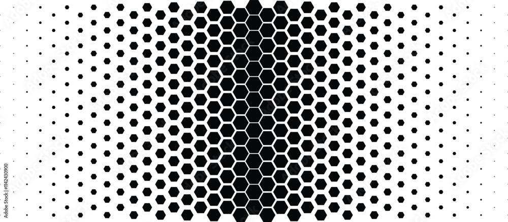 Poster Geometric hexagon abstract science and technology background