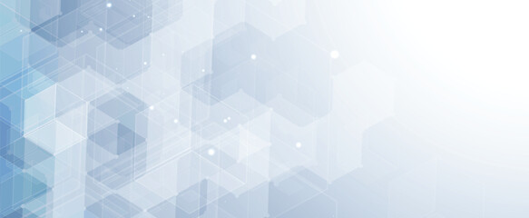 Geometric hexagon abstract science and technology background