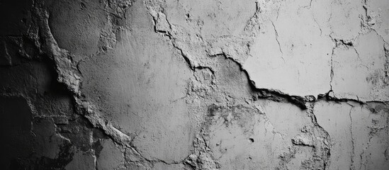 Fototapeta premium Cement wall background with rugged texture ideal for graphic design projects and retro wallpaper applications in monochrome tones