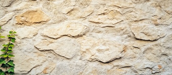 Naklejka premium Textured stone wall surface featuring irregular shapes perfect for rustic design projects and vintage wallpaper backgrounds.