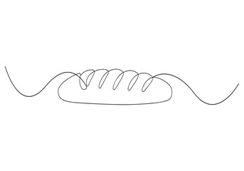 Fototapeta premium Continuous One-Line Drawing of Bread - Minimalist Bakery Art