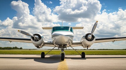 Fototapeta premium Flight Training: Flight training schools prepare skilled professionals, showcasing expertise in aviation education.