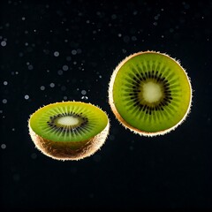 Kiwi and water splash 