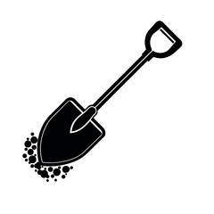 shovel isolated on white background