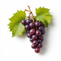 Grapes close-up on white background - fruit generation -