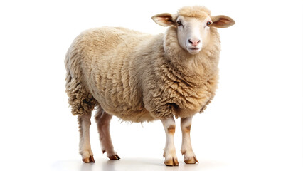 Fototapeta premium Sheep on a White Background