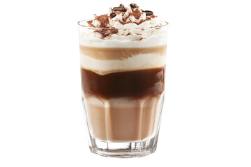 a glass of coffee drink