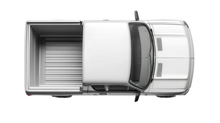 Silver Pickup Truck Viewed From Directly Above, on transparent background , png