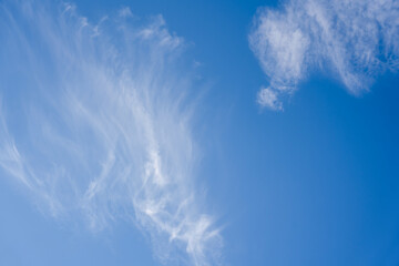 .Sky Blue,Cloud Background,white clouds floating on blue sky in beautiful morning.