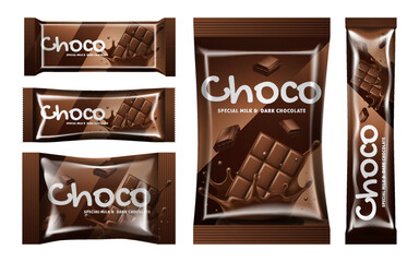 Choco Chocolate Bar Packaging Design Set