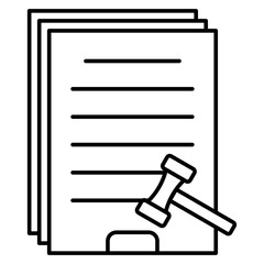 Legal Document icon element for design