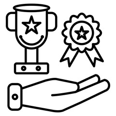 achievement icon element for design