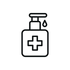 Antiseptic icon features a clean and modern design, perfect for representing hygiene products, wound care, or infection prevention