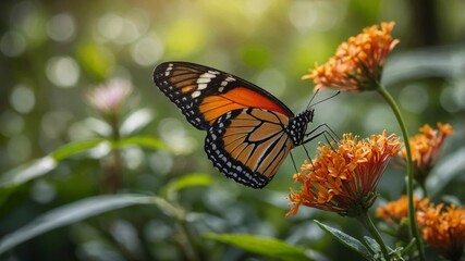 Obraz premium butterfly on a flower
