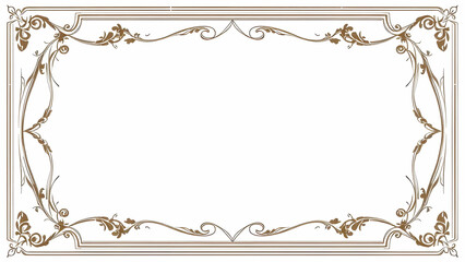 Fototapeta premium Luxury curve border frame copy space area