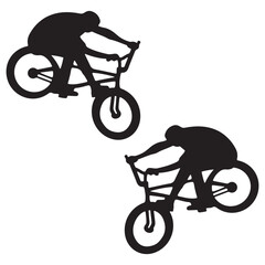 Bmx Bicycle Silhouette, Bmx Bicycle Vector Silhouette, Bicycle cartoon Silhouette, Bicycle illustration, Bmx Bicycle icon Silhouette, Bmx Bicycle Silhouette illustration