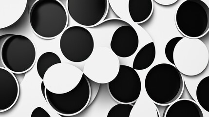 A minimalist black-and-white circle geometric pattern, emphasizing simplicity and elegance