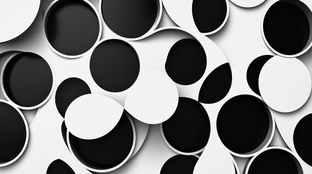 A minimalist black-and-white circle geometric pattern, emphasizing simplicity and elegance