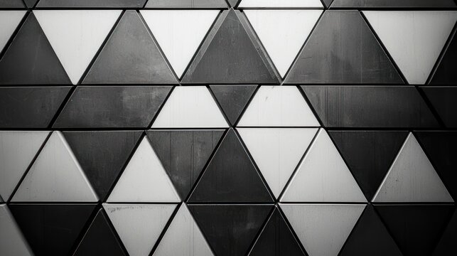 A minimalist black-and-white geometric triangle pattern, emphasizing simplicity and elegance