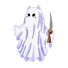 A ghost with a knife in his hand 