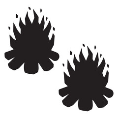 Bonfire Silhouette, Bonfire Vector Silhouette, Bonfire cartoon Silhouette, Bonfire illustration, Bonfire icon Silhouette, Bonfire Silhouette illustration