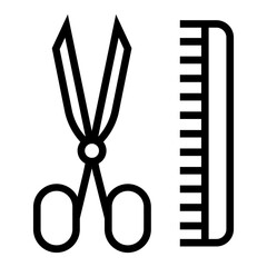 Grooming icon vector, line style illustration.
