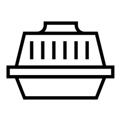 Pet box icon vector, line style illustration.