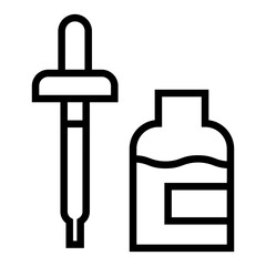 Liquid dropper icon vector, line style illustration.