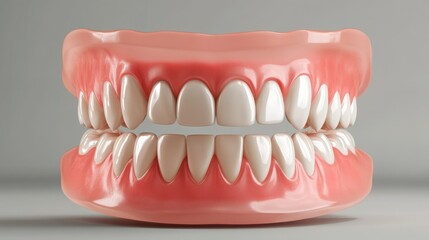 Obraz premium Perfect set of healthy human teeth. Dental care and oral hygiene concept.