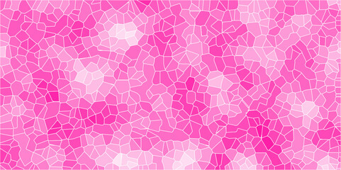 Fototapeta premium Abstract background of crystallized with pink color. Cement kitchen decor and marble bath floor design. Rose pink Geometric Modern creative background. Colorful polygonal design consist of triangles.