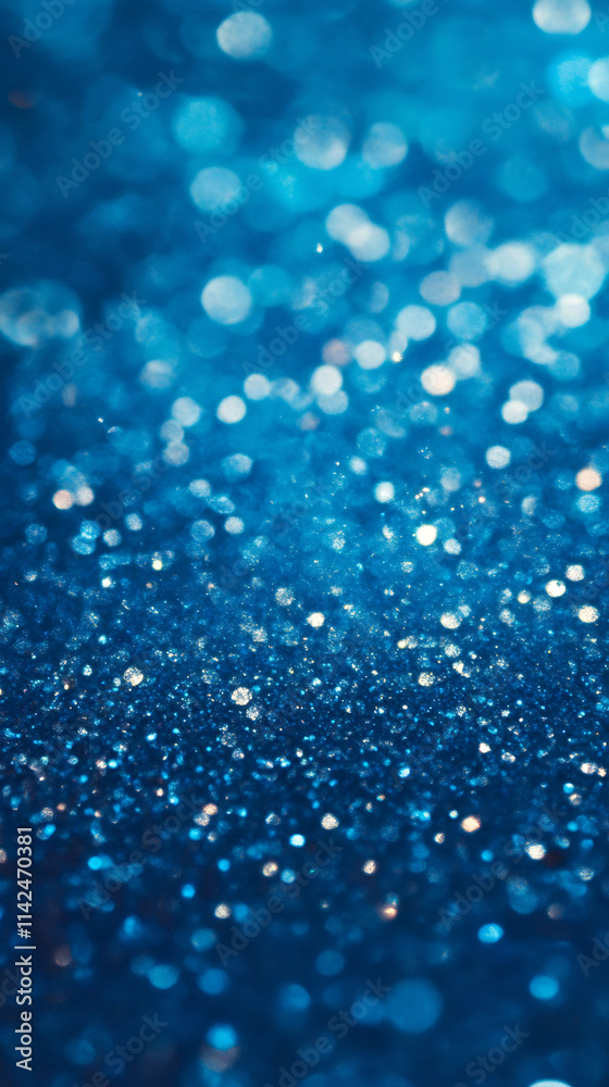 Poster blurred blue glitter sparkles for a lively and festive easter background, bringing a hint of sparkle