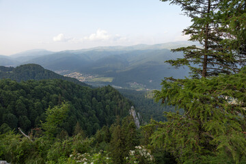 Fototapeta premium Romania landscape on a summer cloudy day