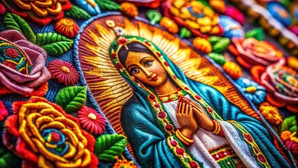 Obraz premium Chicano Culture Macro Photography: Vibrant Details of Heritage, Close-Up Images of Mexican American Life, Detailed Textures, Rich Colors, Artistic Macro Shots