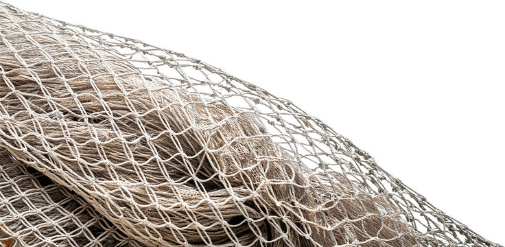 Rustic Beige Fishing Net Texture Background Maritime Ocean Knotted Rope
