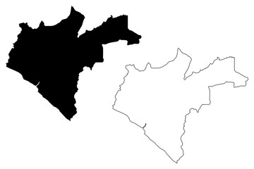 Grand Bassa County (Counties of Liberia, Republic of Liberia) map vector illustration, scribble sketch Grand Bassa map