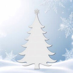 christmas tree with snow