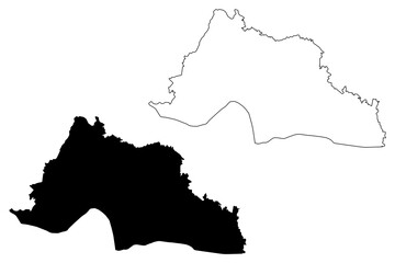 Obraz premium Grand Gedeh County (Counties of Liberia, Republic of Liberia) map vector illustration, scribble sketch Grand Gedeh map