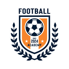 Football Soccer Club Academy Badge Logo Template. Vector illustration