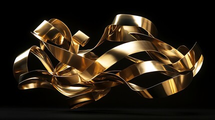 Golden World Illustration Featuring Elegant Metallic Tones and Luxurious Details