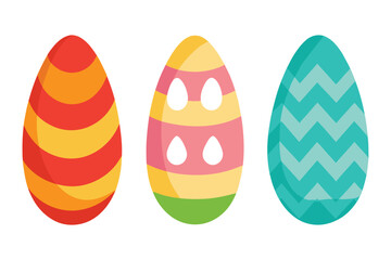 3 different styles of easter eggs vector.eps