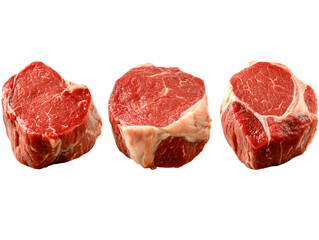 Fototapeta premium raw meat isolated on white