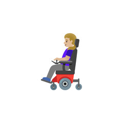 Person in Motorized Wheelchair Emoji  

