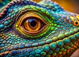 Fototapeta premium Closeup Lizard Photography: Reptile Skin Texture, Desert Lizard, Scaly Skin Detail, Wildlife Macro