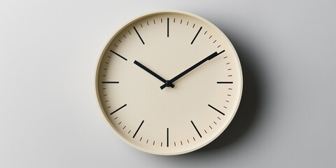 wall clock isolated on white background