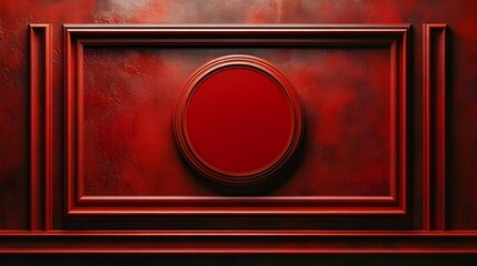 A red frame with a red circle in the middle
