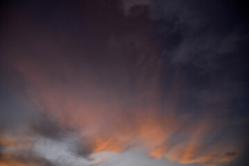 Fototapeta premium fire and clouds, fire in the sky, sunset in the clouds, sunset in the timelapse, clouds in the sky, sky