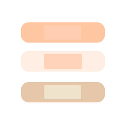 Medical plaster strips flat style